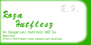 roza hutflesz business card